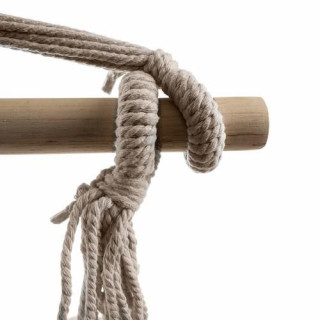 Brazilska viseča mreža v bež barvi z blazinami