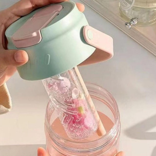 Bidon s košarico in slamico 600 ml