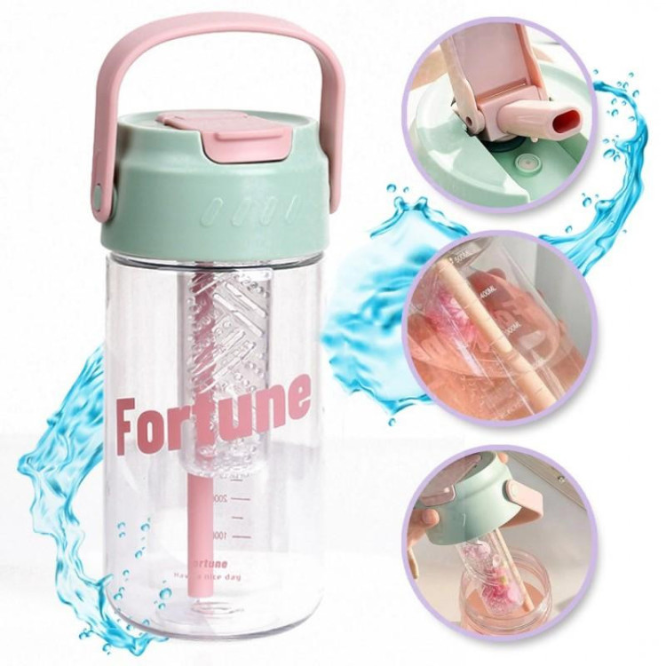 Bidon s košarico in slamico 800 ml