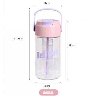 Bidon s košarico in slamico 800 ml