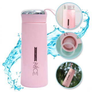 Pink NICE bidon z ročajem - 400 ml