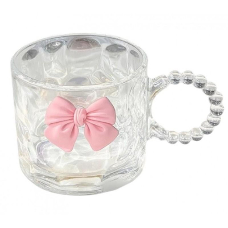 Steklena skodelica z ročajem in lokom - 260 ml