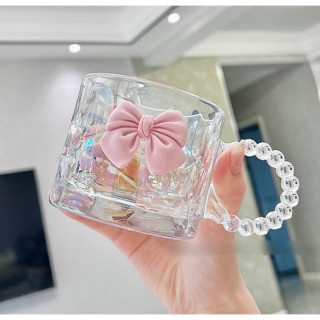 Steklena skodelica z ročajem in lokom - 260 ml