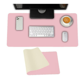 Dvostranska nepremočljiva namizna podloga v roza-krem barvi