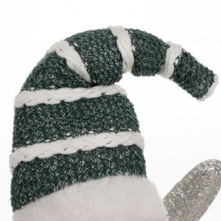 Sedeča božična figura Vila v beli in srebrni barvi