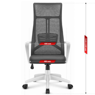 Blago sivo-bel pisarniški stol HELLS Chair HC-1025