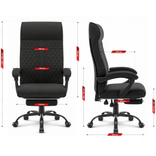 Črn pisarniški stol iz blaga HELLS Chair HC-1030