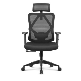 Črn ergonomski pisarniški stol HELLS Chair HC-1041