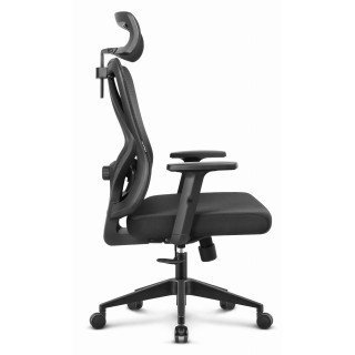 Črn ergonomski pisarniški stol HELLS Chair HC-1041