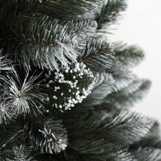 Zasneženo božično drevo iz debelega bora - 220 cm