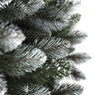 Zasneženo božično drevo iz debelega bora - 220 cm
