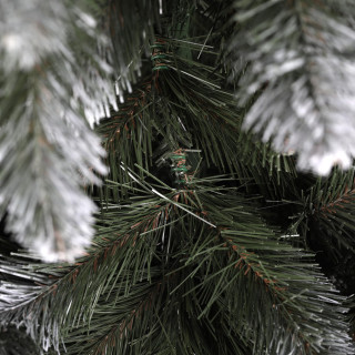 Zasneženo božično drevo iz debelega bora - 220 cm