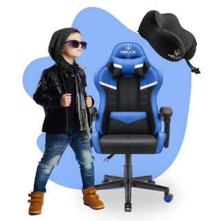 Otroški modro-črni gaming stol HELLS CHAIR