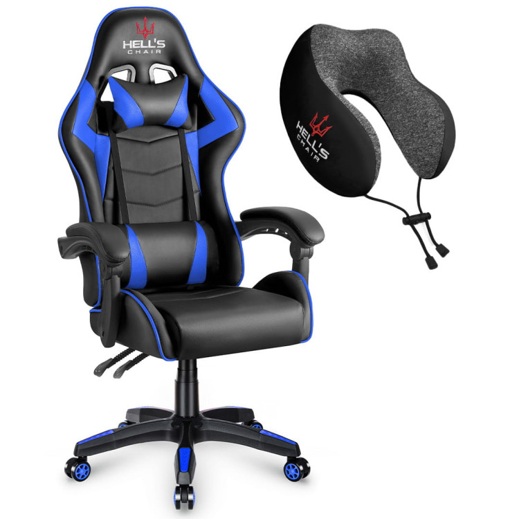 Modro-črn igralni stol HELLS CHAIR