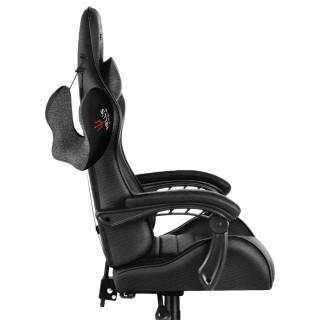 Črn igralni stol iz blaga HELLS CHAIR