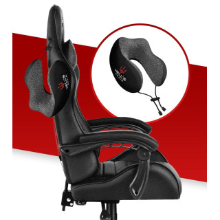 Črn igralni stol iz blaga HELLS CHAIR