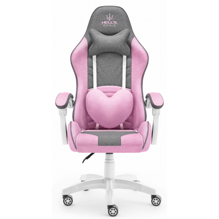 Igralni stol iz blaga HELL'S CHAIR roza barve