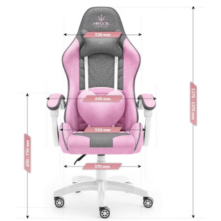 Igralni stol iz blaga HELL'S CHAIR roza barve