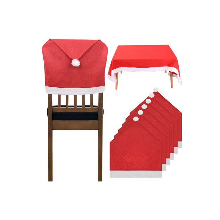 Božični set 6 prevlek za stole + prt