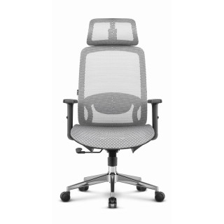 Sivo-črn pisarniški stol iz blaga HELLS Chair HC-1042