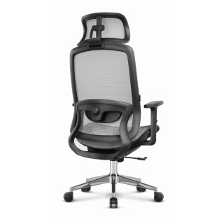 Sivo-črn pisarniški stol iz blaga HELLS Chair HC-1042