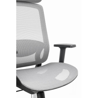 Sivo-črn pisarniški stol iz blaga HELLS Chair HC-1042