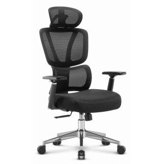 Ergonomski črn pisarniški stol HELLS Chair HC-1043
