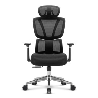 Ergonomski črn pisarniški stol HELLS Chair HC-1043
