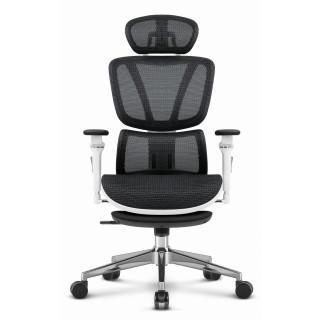 Belo-črni pisarniški stol HELLS CHAIR HC- 1044