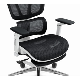 Belo-črni pisarniški stol HELLS CHAIR HC- 1044