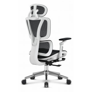 Belo-črni pisarniški stol HELLS CHAIR HC- 1044