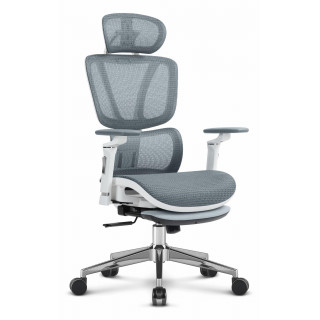 Sivo-bel pisarniški stol HELLS CHAIR HC- 1044