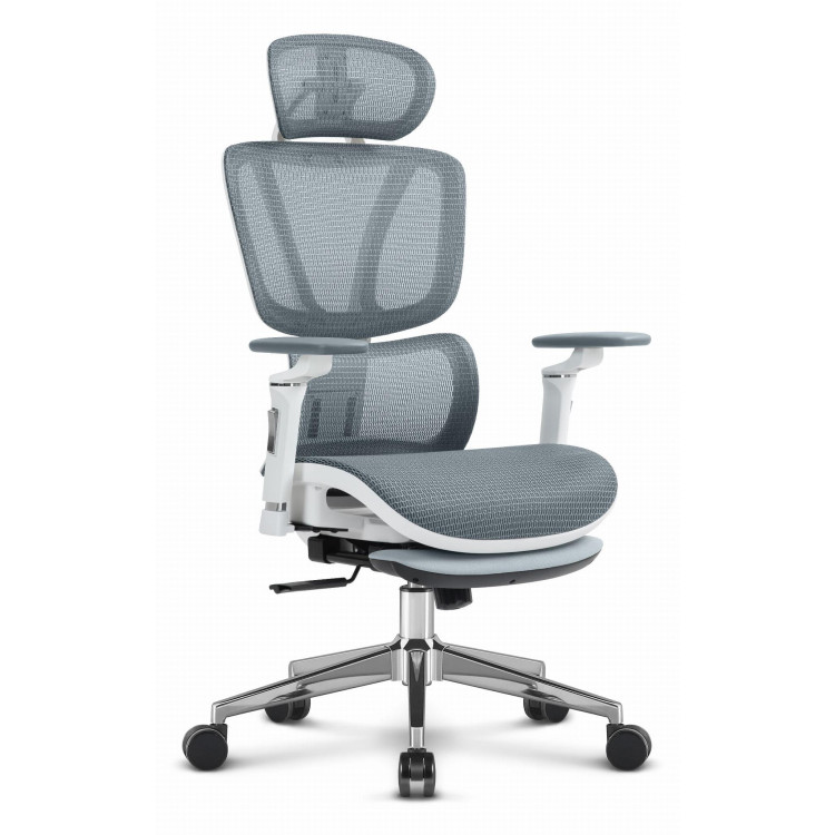 Sivo-bel pisarniški stol HELLS CHAIR HC- 1044