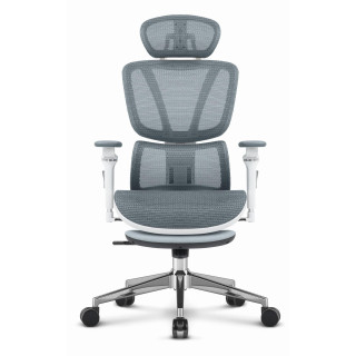 Sivo-bel pisarniški stol HELLS CHAIR HC- 1044