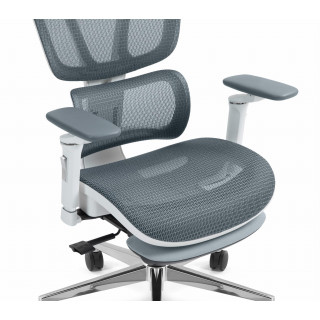 Sivo-bel pisarniški stol HELLS CHAIR HC- 1044