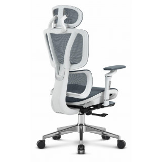 Sivo-bel pisarniški stol HELLS CHAIR HC- 1044