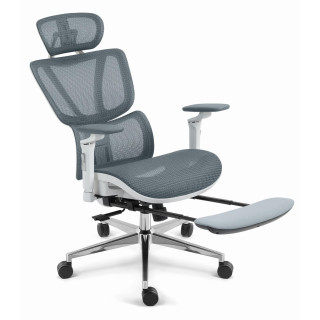 Sivo-bel pisarniški stol HELLS CHAIR HC- 1044