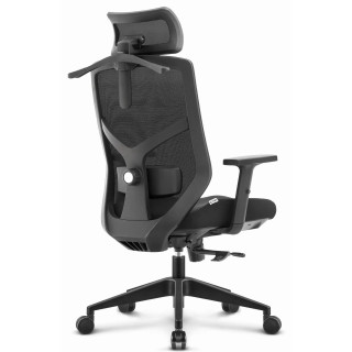 Črn ergonomski stol iz blaga HELLS Chair HC-1052