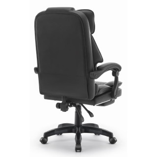 Črn usnjen pisarniški stol HELLS Chair HC- 1031