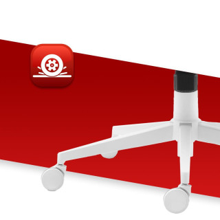 Belo-siv XXL igralni stol HELLS CHAIR HC-1009