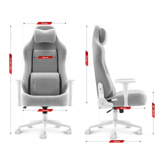 Belo-siv XXL igralni stol HELLS CHAIR HC-1009