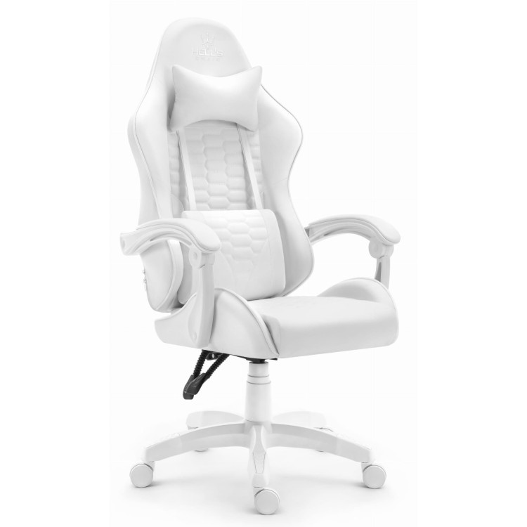 Usnjen igralni stol HELLS CHAIR HC- 1000 v beli barvi