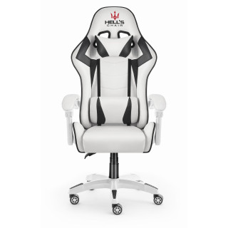 Belo-črni igralni stol HELLS CHAIR HC- 1007