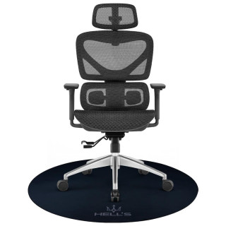 Okrogla igralna podloga za HELLS CHAIR v črni barvi