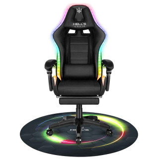 Črna okrogla podloga za igralni stol HELLS CHAIR
