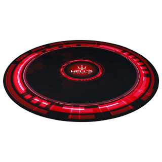 Rdeča in črna podloga za igralni stol HELLS CHAIR