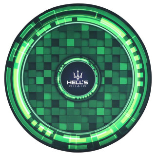 Okrogla zeleno-črna podloga za stol HELLS CHAIR