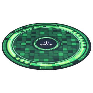 Okrogla zeleno-črna podloga za stol HELLS CHAIR