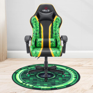 Okrogla zeleno-črna podloga za stol HELLS CHAIR
