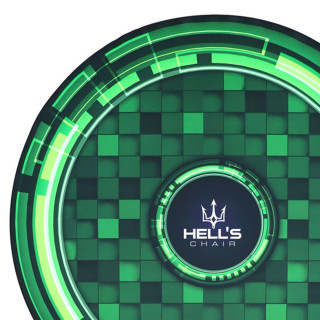 Okrogla zeleno-črna podloga za stol HELLS CHAIR